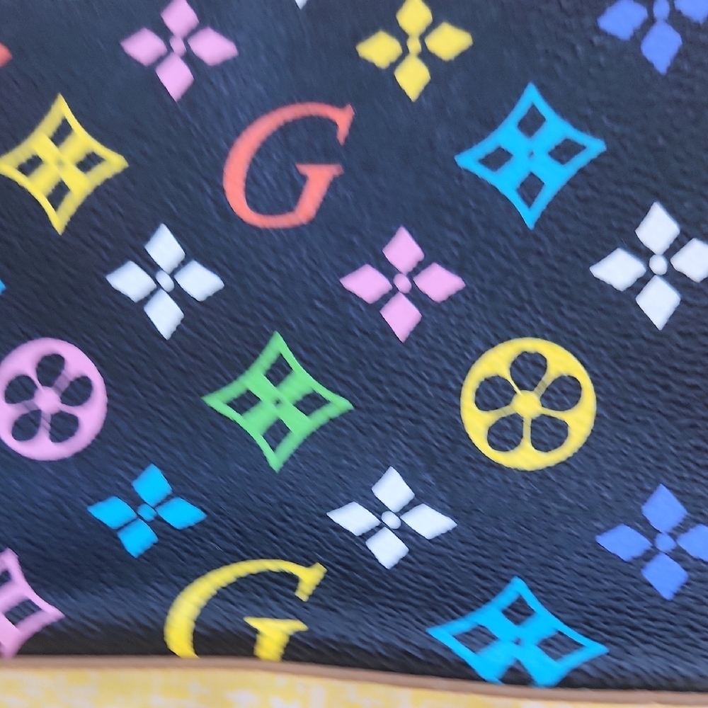 Source Unknown Black Multicolor Logo Print Should… - image 3